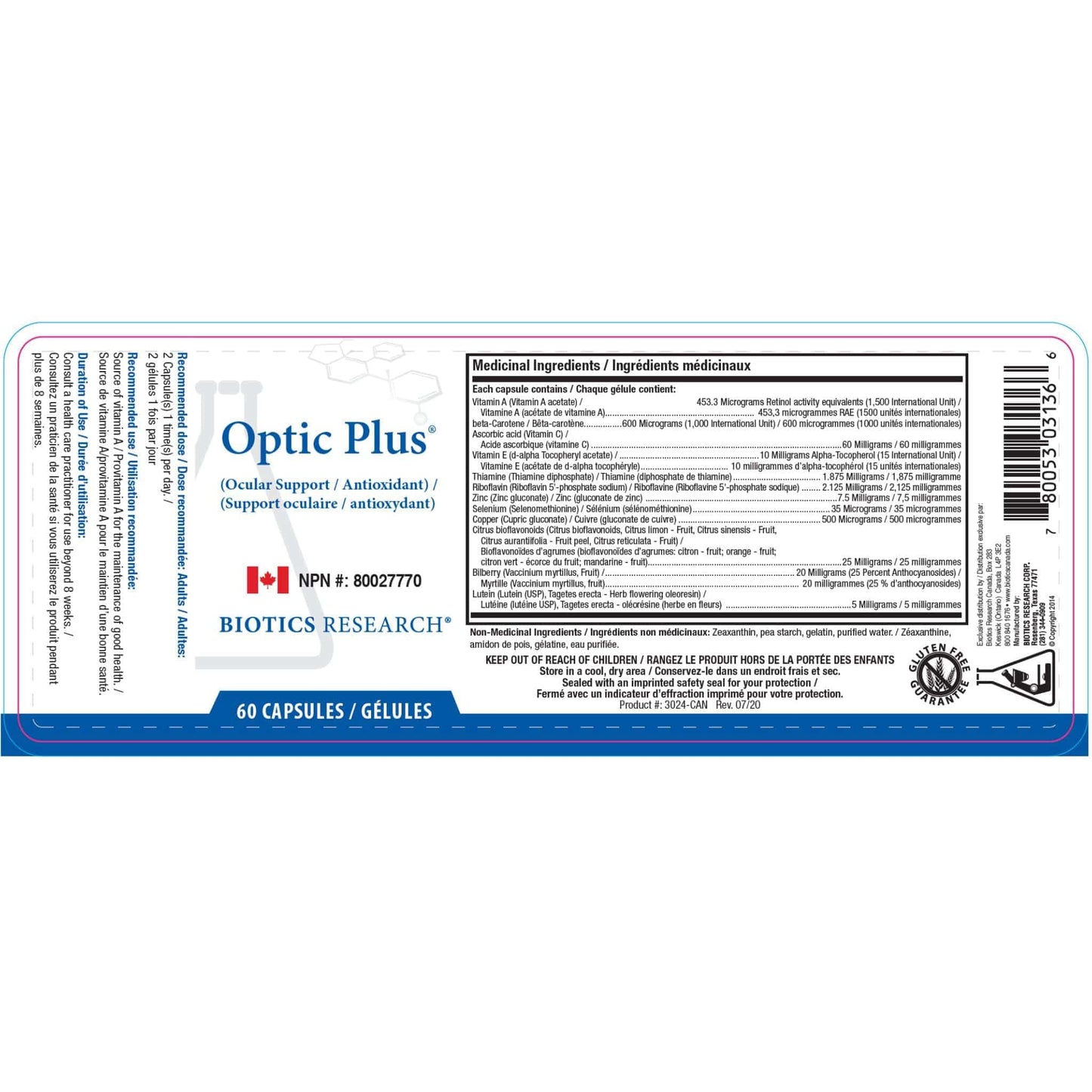 60 Capsules | Biotics Research Optic-Plus