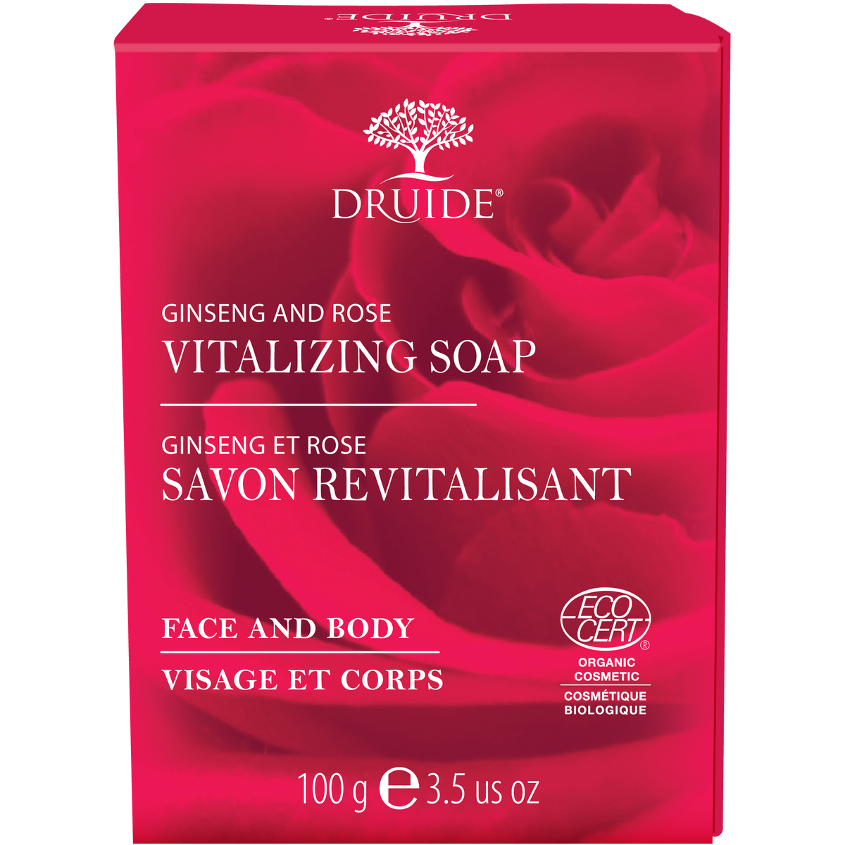 Druide Vitalizing Ginseng & Rose Soap