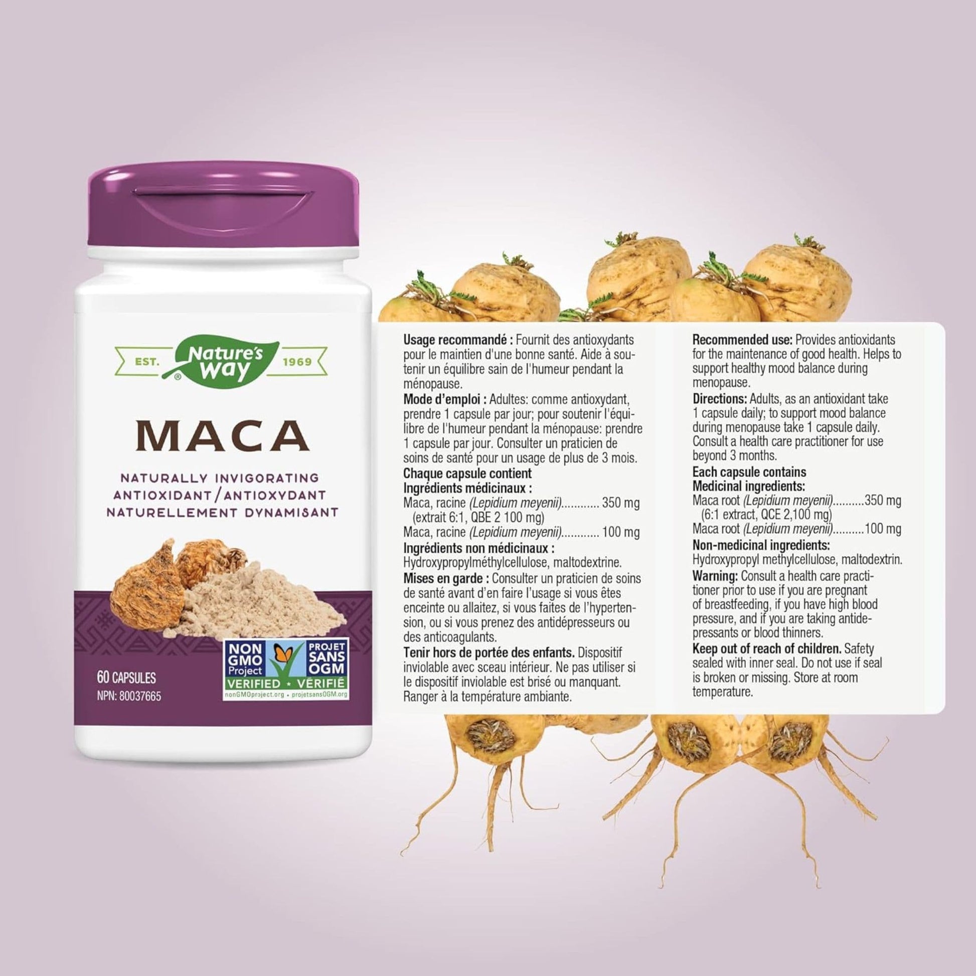 60 Capsules | Nature's Way Maca bottle and label