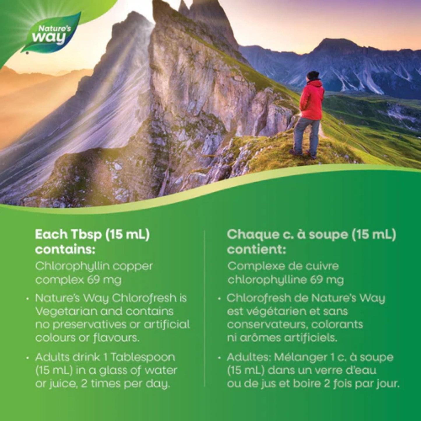 Natural Flavour, 474mL | Nature's Way Chlorofresh, Chlorophyllin Copper Complex Liquid