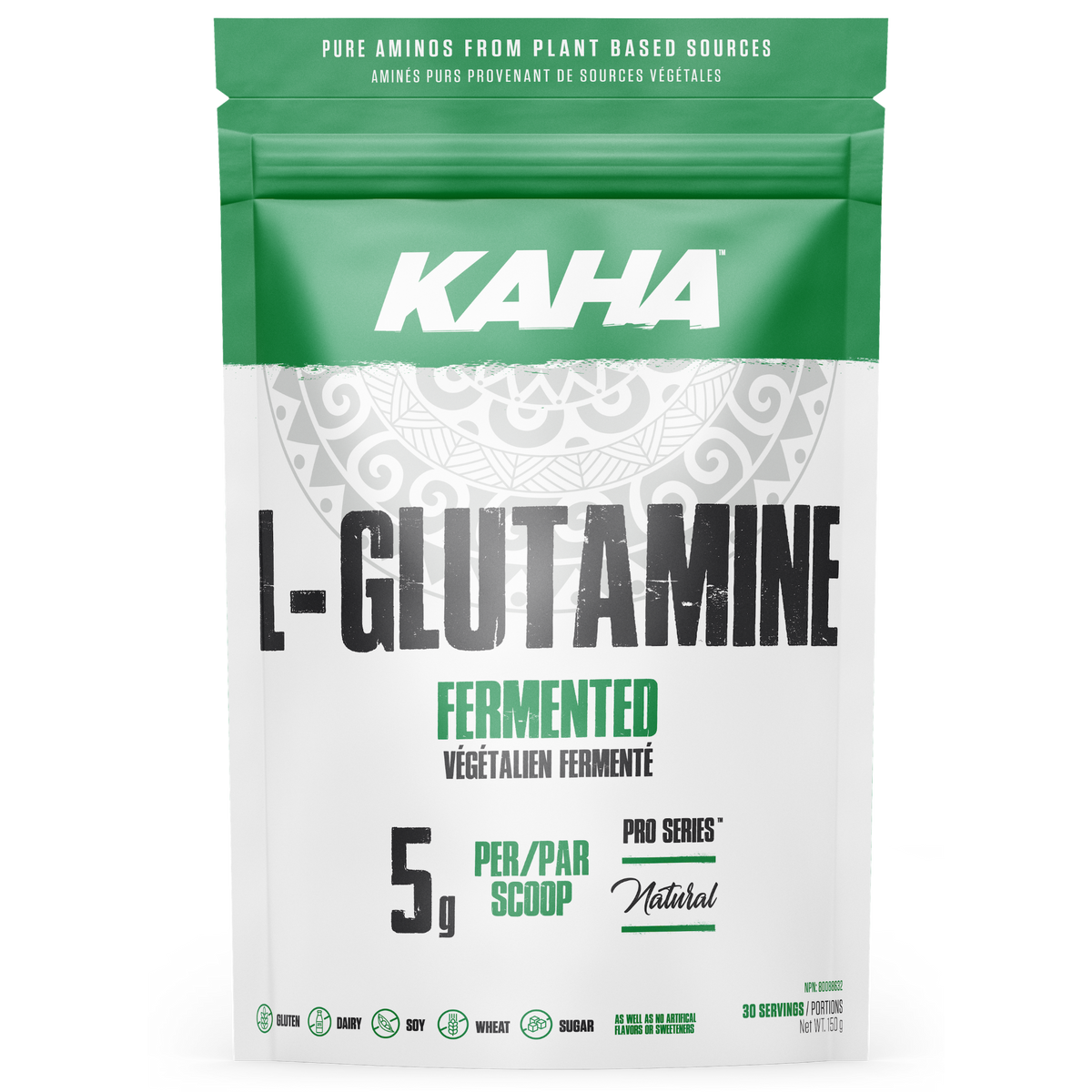 Kaha Nutrition Plant-Based L-Glutamine, Fermented from Beets and Corn, Vegan, 150g