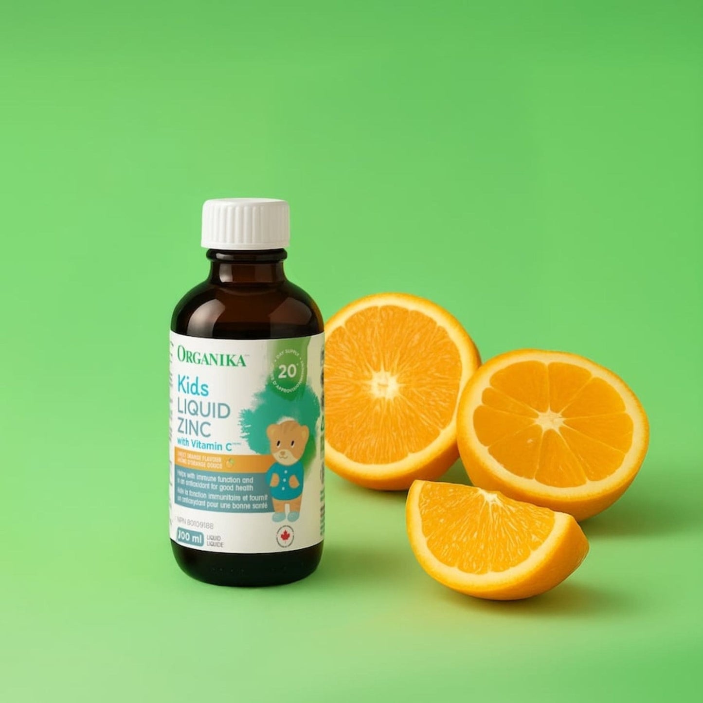 Sweet Orange Flavour, 100mL | Organika Kids Liquid Zinc with Vitamin C