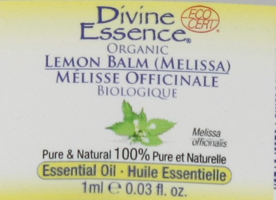Divine Essence Lemon Balm (Melissa) Essential Oil 1ml