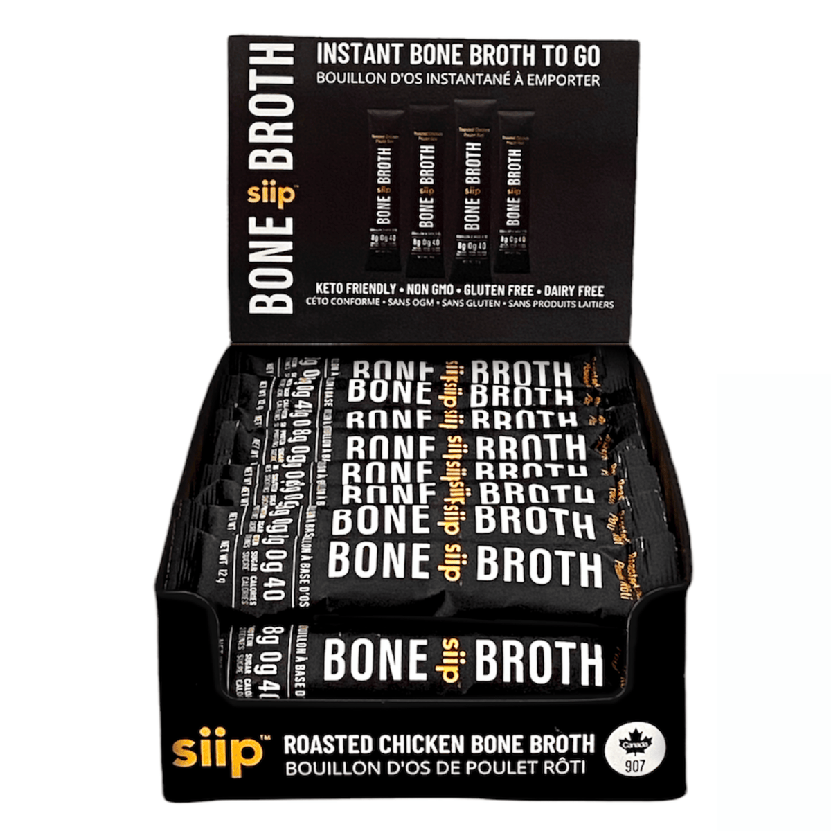 Siip Roasted Chicken Bone Broth, Case of 25 Sticks