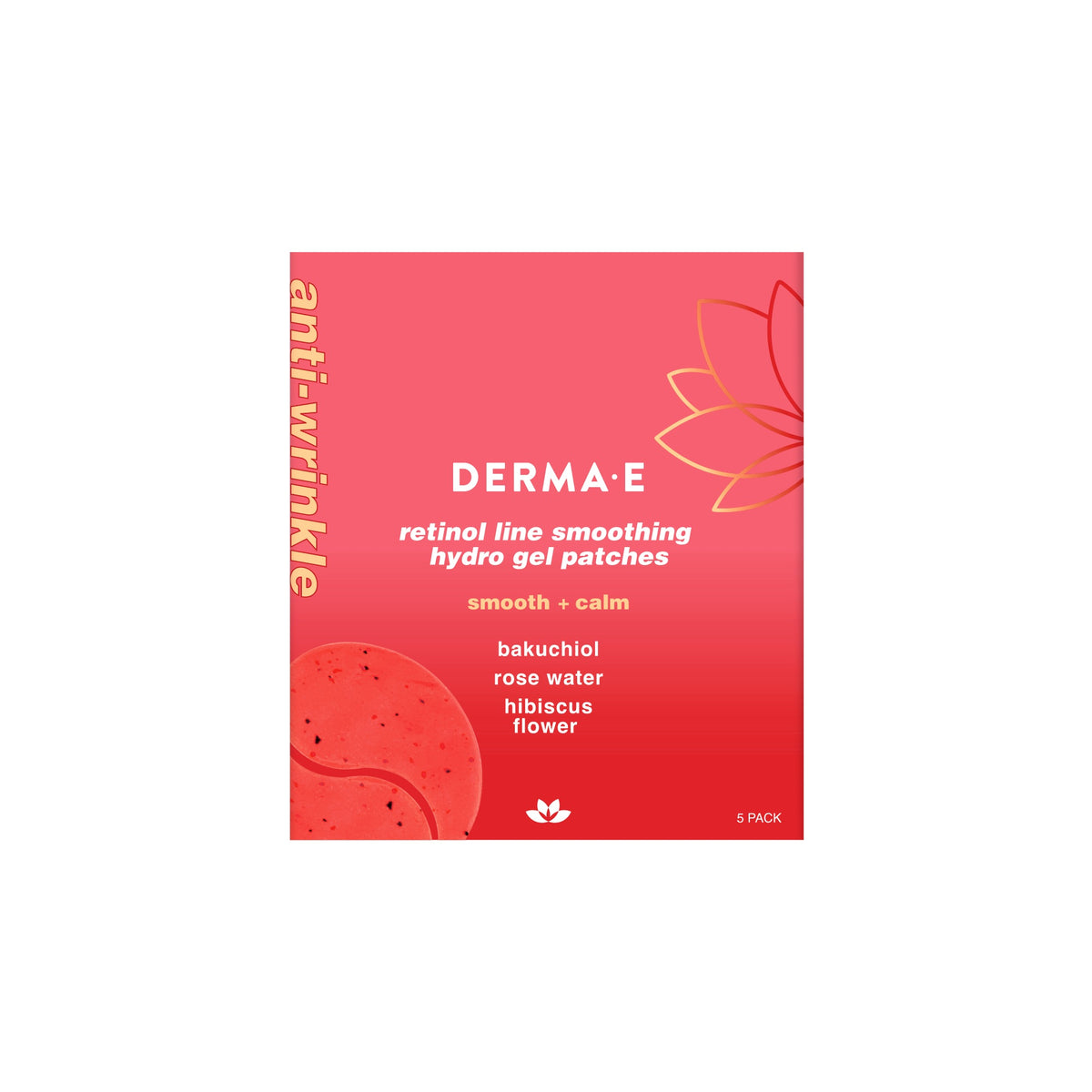 Derma E Retinol Line Smoothing Hydro Gel Eye Patches, 5 Pairs