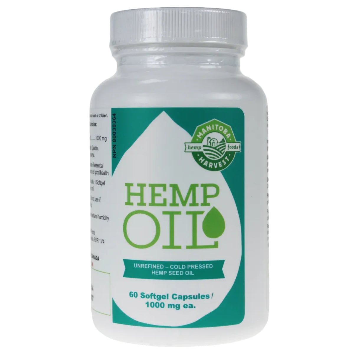 60 Softgels | Manitoba Harvest Hemp Seed Oil Capsules 60 Softgels