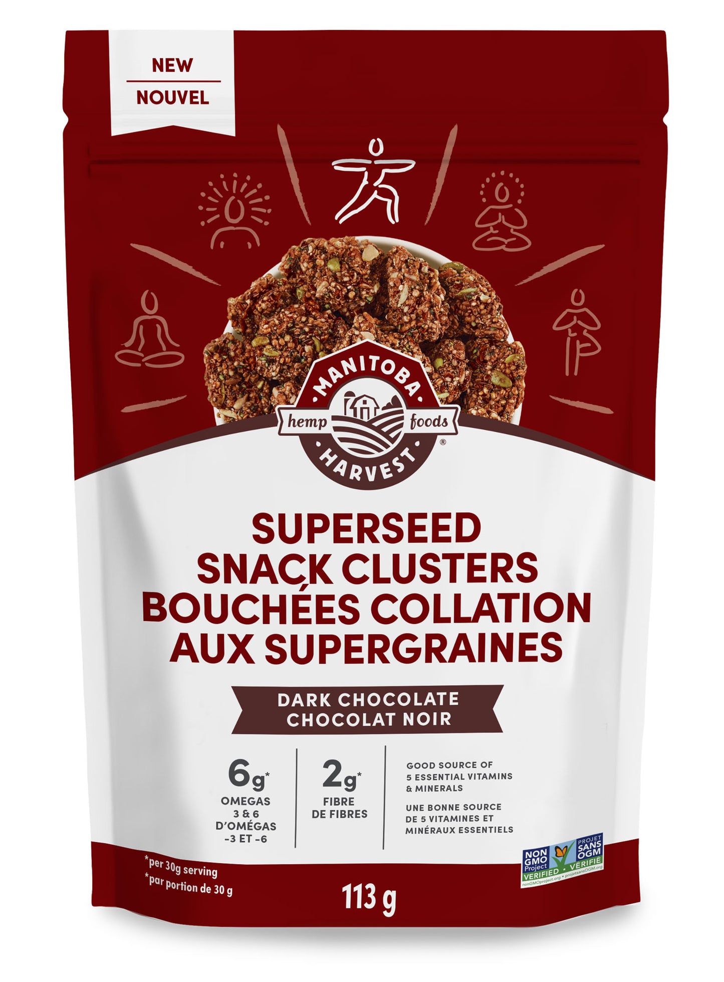 Dark Chocolate | Manitoba Harvest Hemp Snack Clusters Dark Chocolate