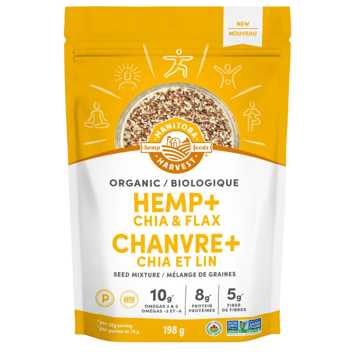 198g | Manitoba Harvest Hemp Chia & Flax 198g