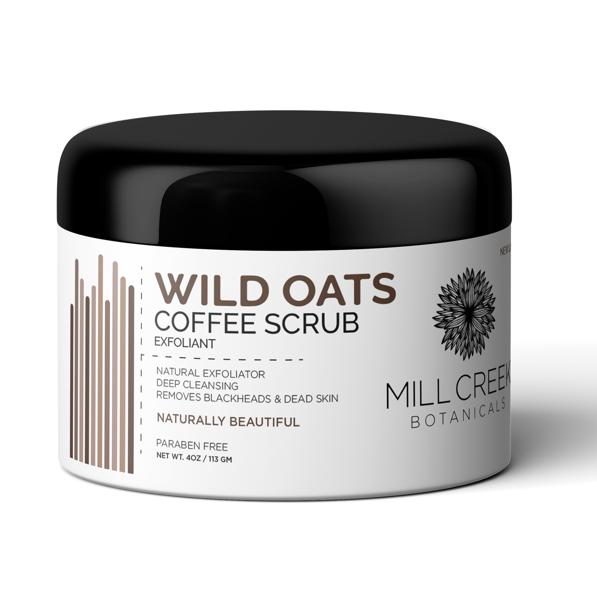 Mill Creek Wild Oats Facial Scrub, Original, Charcoal, Apricot or Coffee, 113g - Coffee