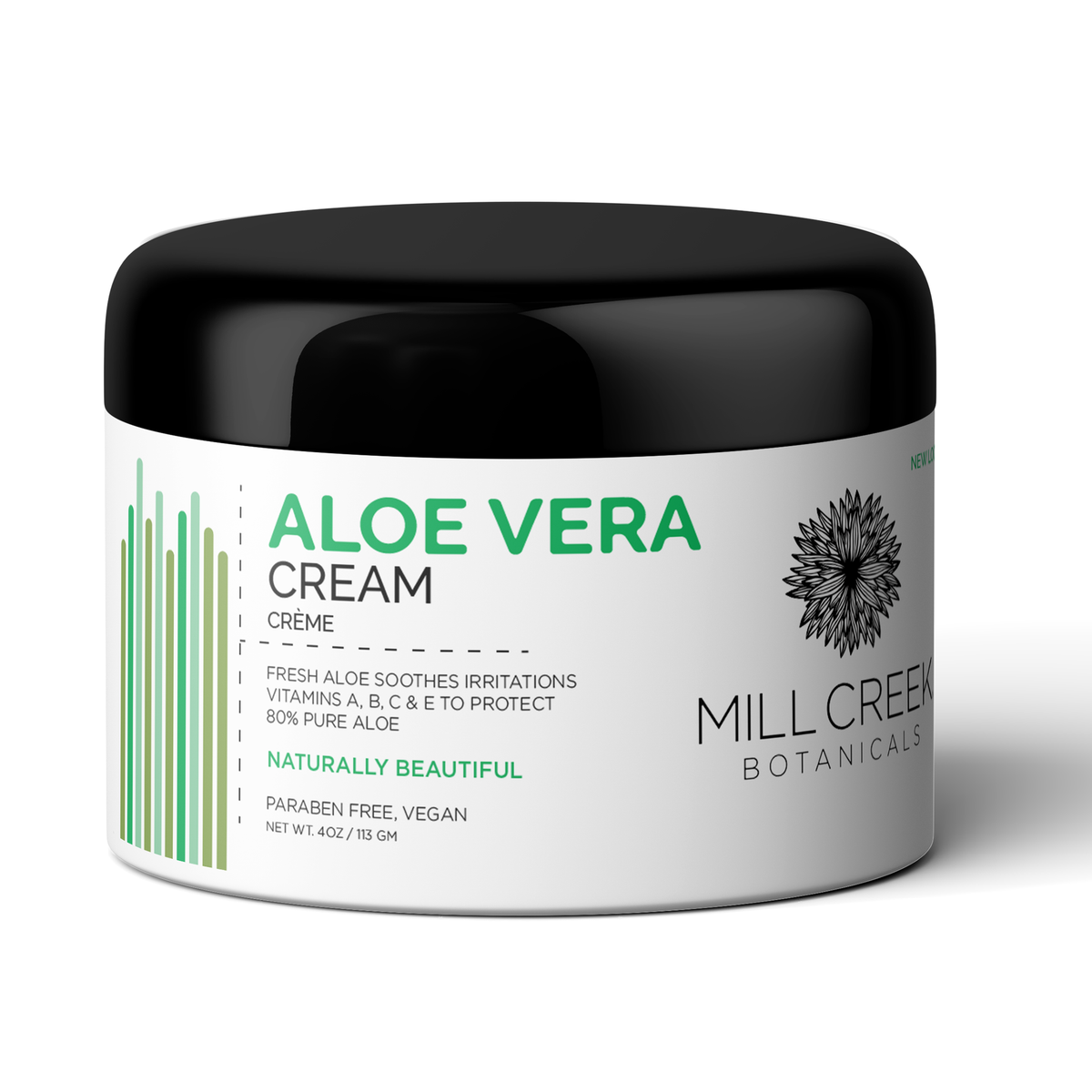 Mill Creek 80% Aloe Vera Cream with Vitamins A, B, C and E, 113g