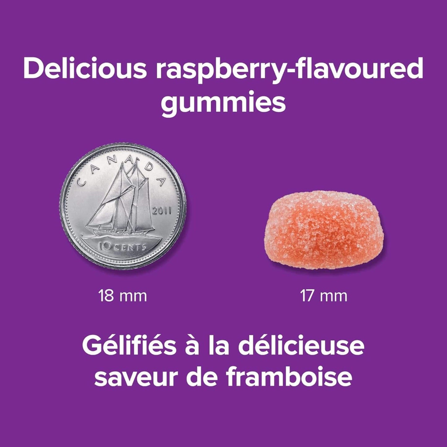 Raspberry Flavour, 75 Gummies | Webber Naturals Magnesium 75 mg Gummies