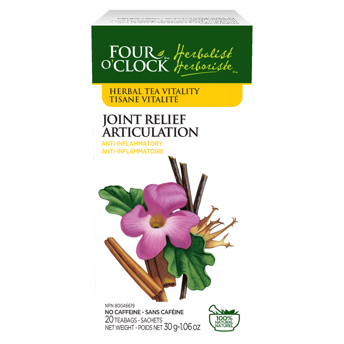 Four O'Clock Joint Relief Herbal Tea, 20 tea bags