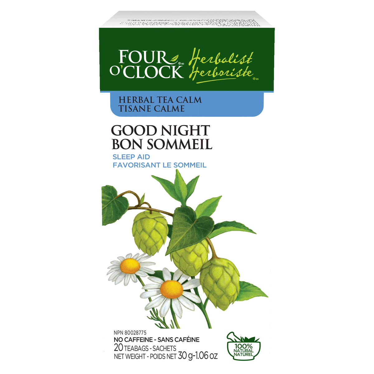 Four O'Clock Good Night Herbal Tea, 20 tea bags