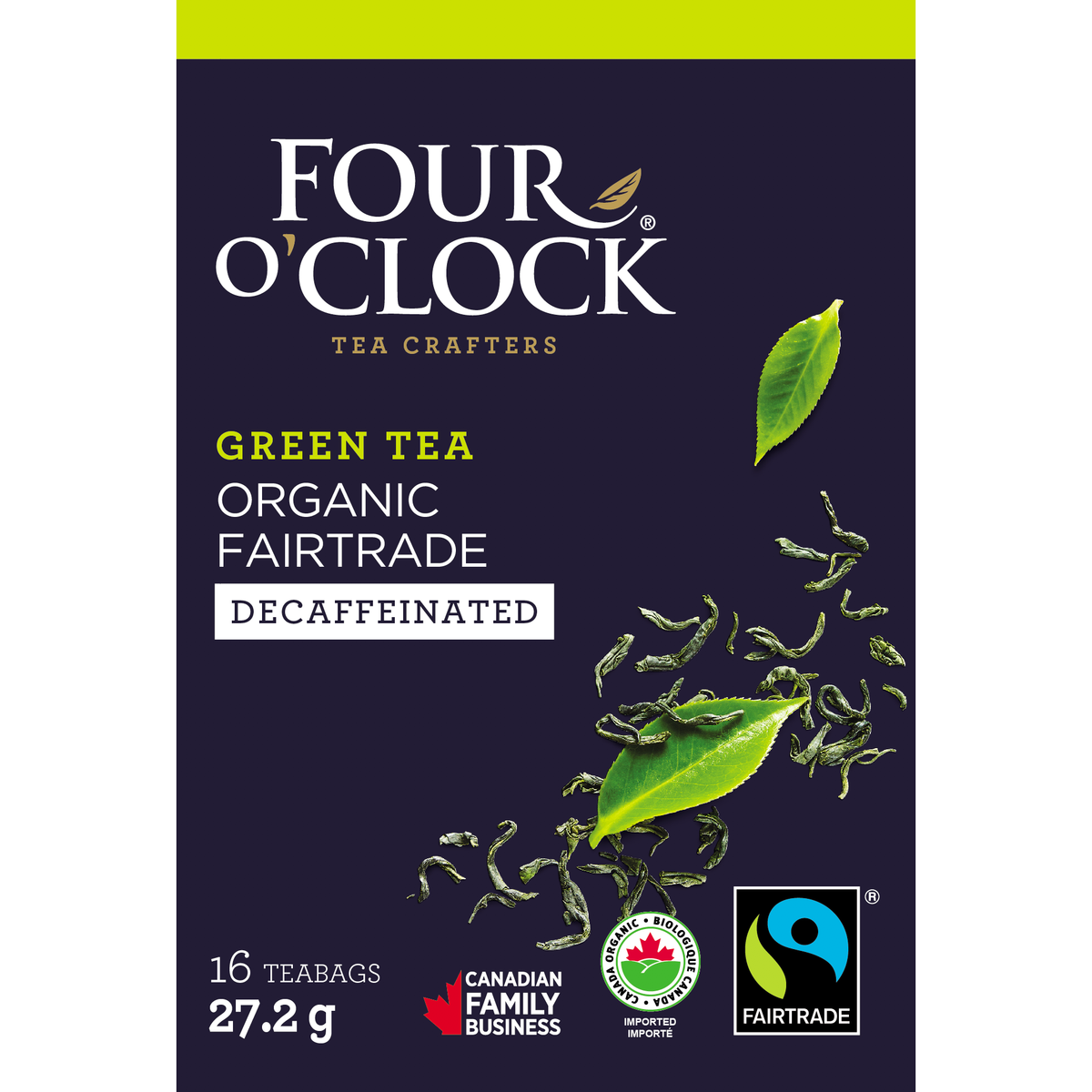 Four O'Clock Decaf Green Tea Chai Organic Tea, 16 tea bags