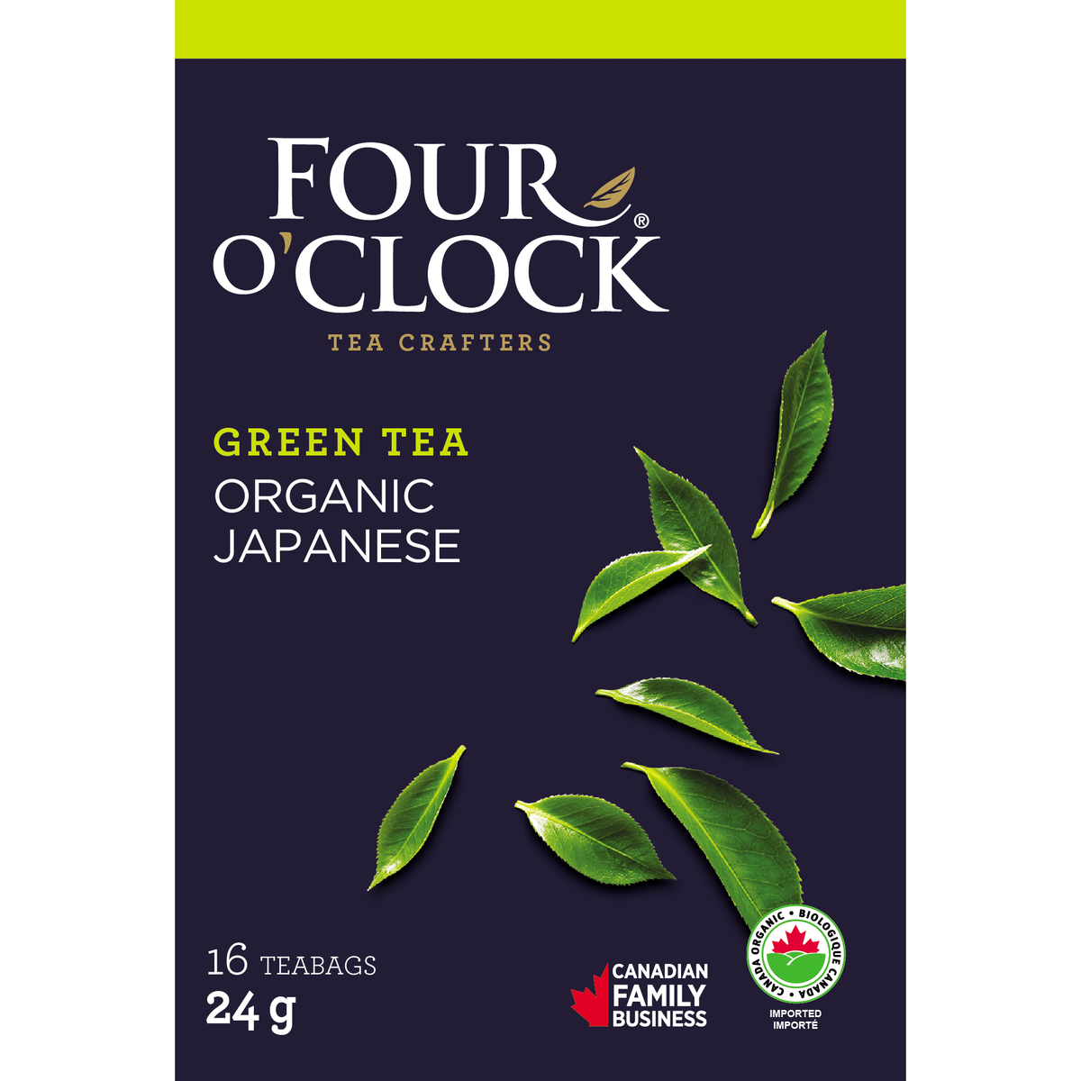 Four O'Clock Japanese Green Organic Tea, 16 tea bags