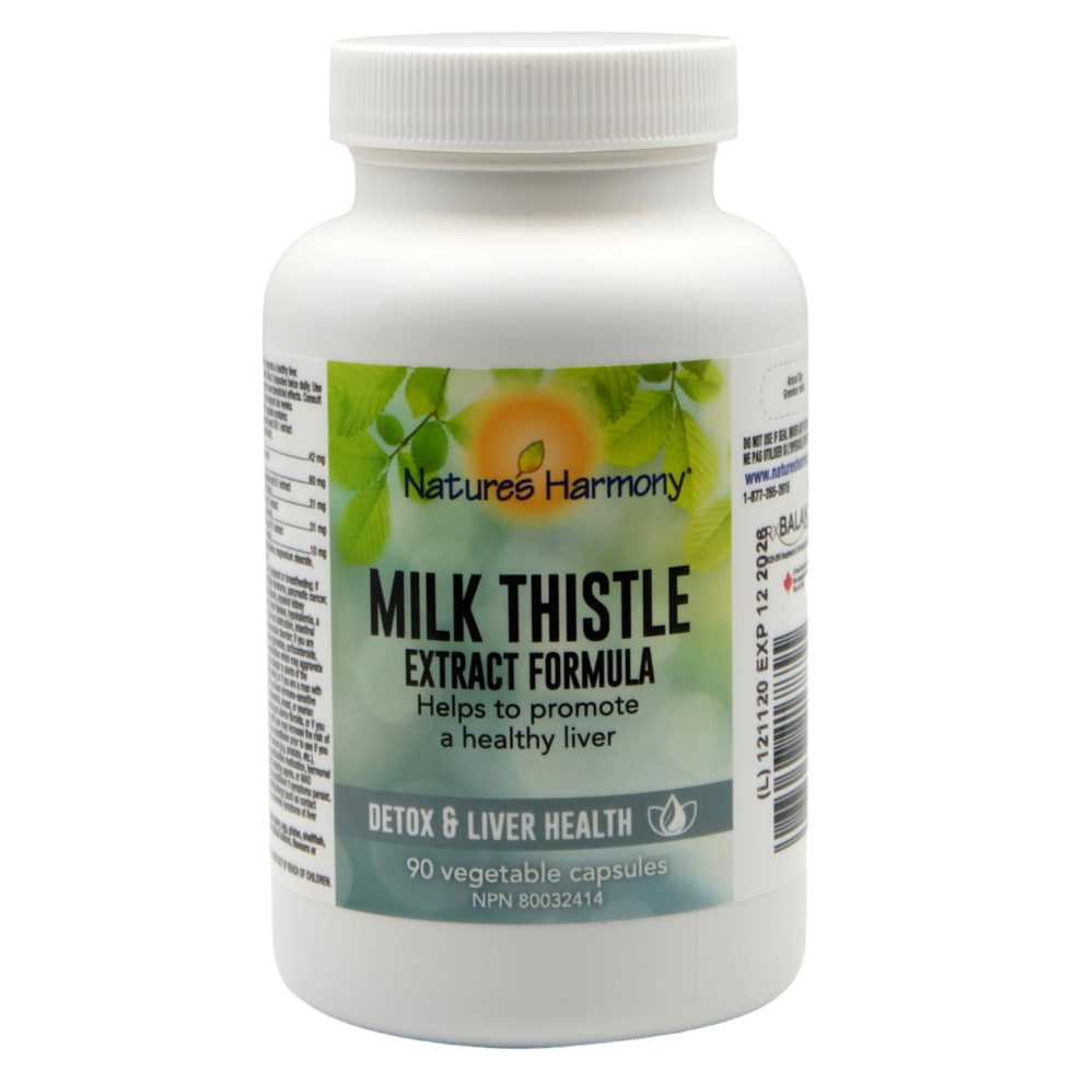 90 Vegetable Capsules | Nature's Harmony Milk Thistle Extract Formula 90 Vegetable Capsules