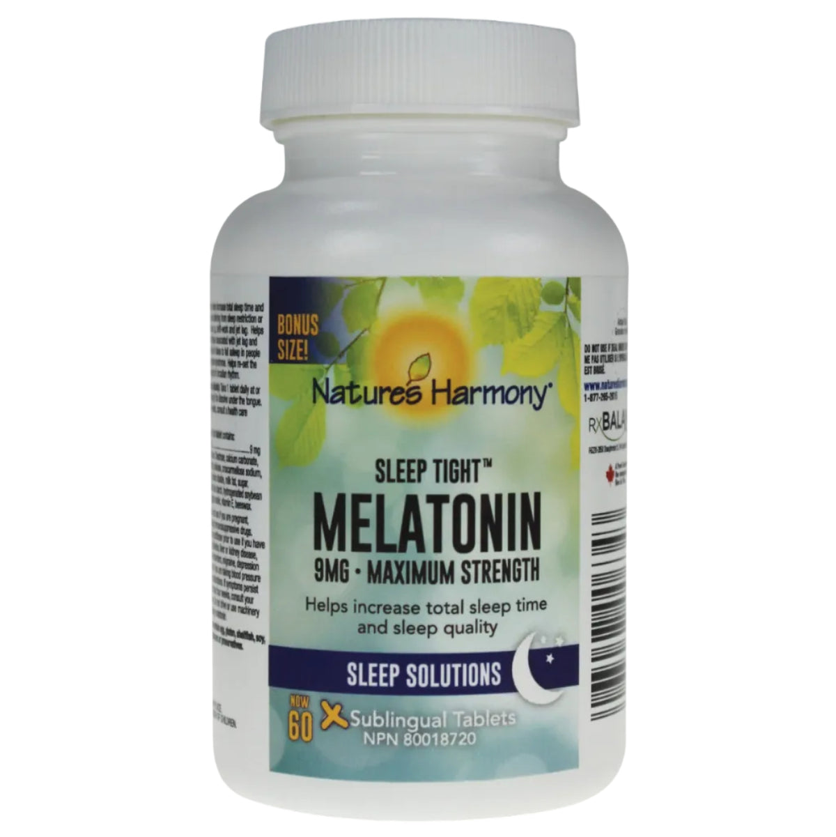 60 Tablets | Nature's Harmony Sleep Tight Melatonin Max 60 Tablets
