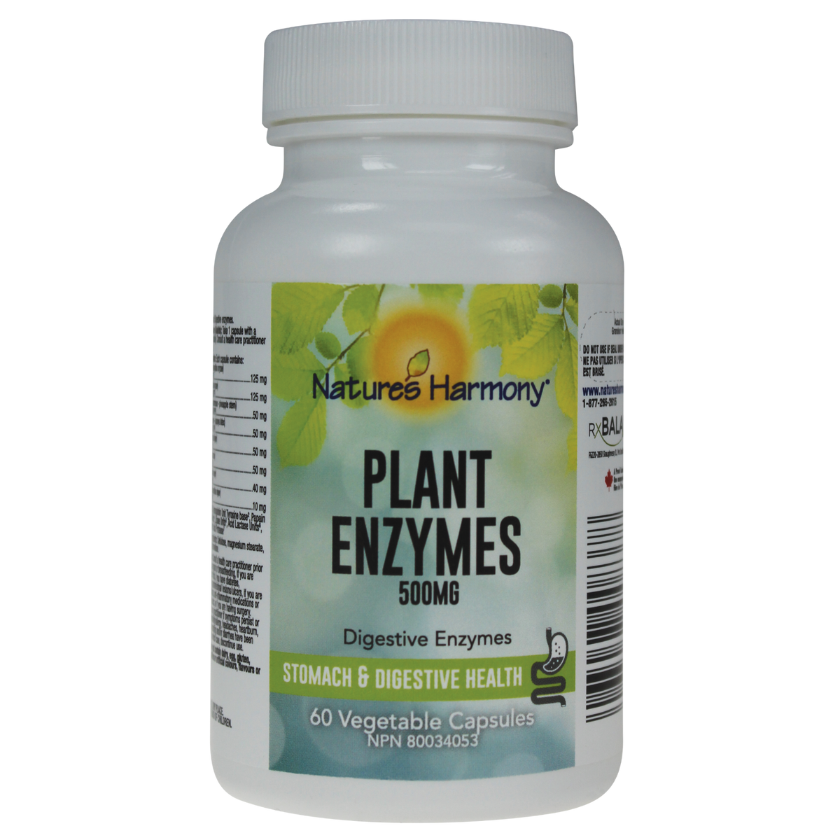 60 Capsules | Nature's Harmony Plant Enzymes 60 Capsules
