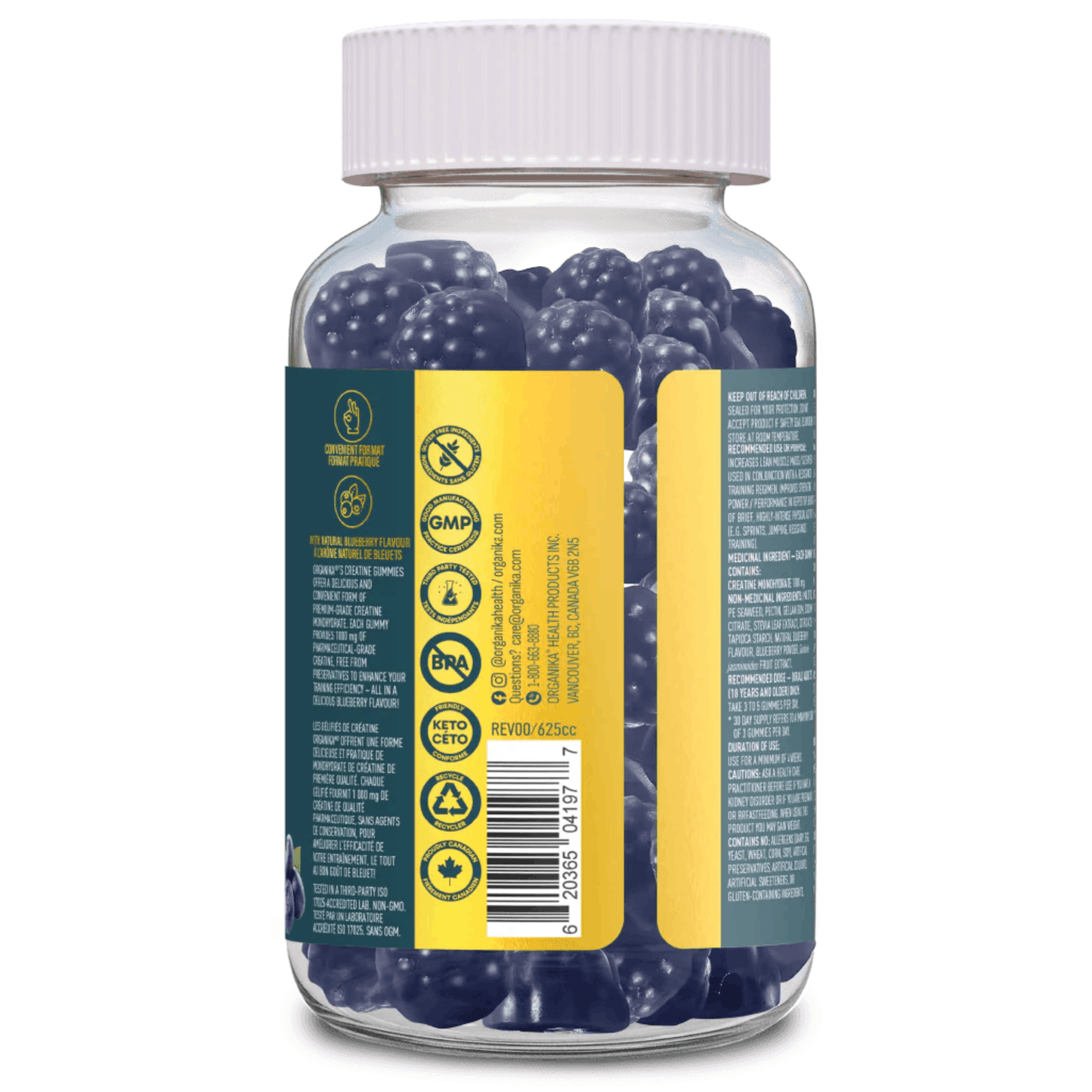 90 Gummies Blueberry Blitz | Organika Creatine
