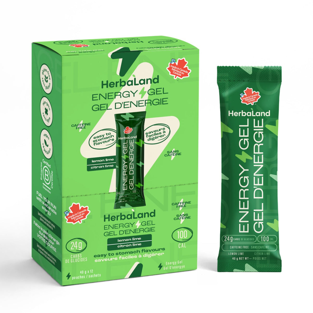 Herbaland Energy Gel Lemon Lime