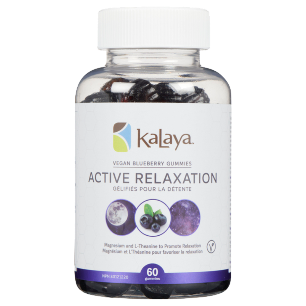 KaLaya Active Relaxation Sleep & Stress Gummies, Magnesium, L-Theanine & Melatonin, 60 Gummies