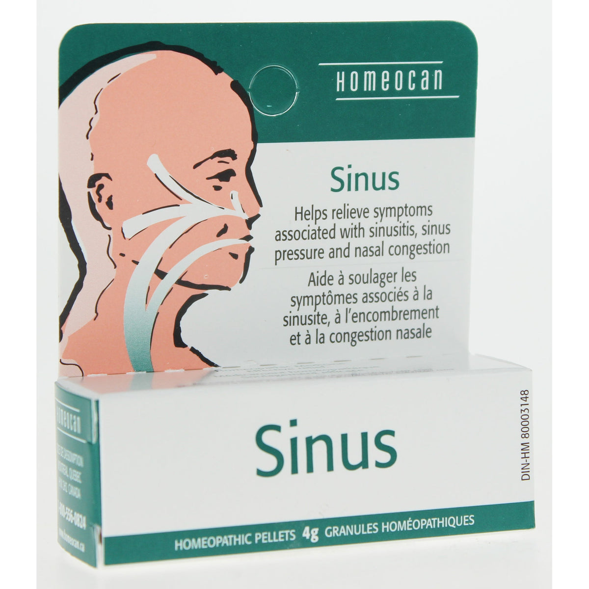 Homeocan Sinus Pellets, Homeopathic Combination Remedy, 4g