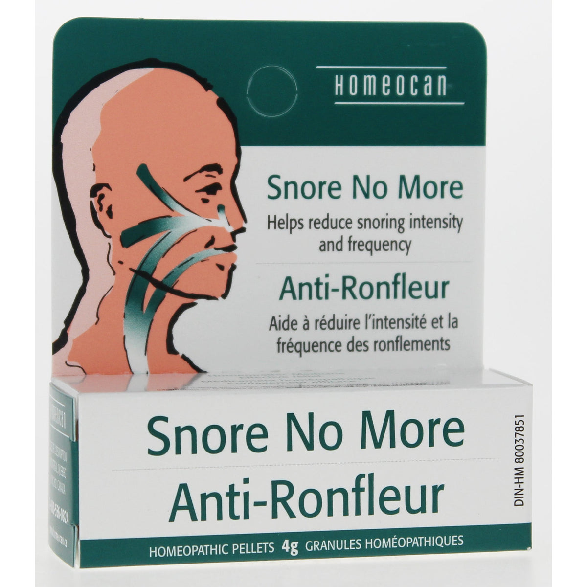 Homeocan Snore No More Pellets, Homeopathic Combination Remedy, 4g
