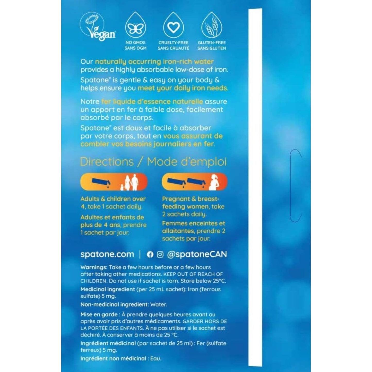 Spatone Iron Supplement, 100% Natural Liquid Iron, 28 Sachet Servings