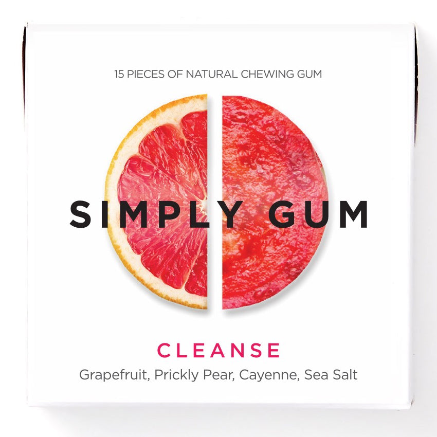 Simply Gum Natural Chewing Gum, Case of 12 x 15 Pieces - Cleanse