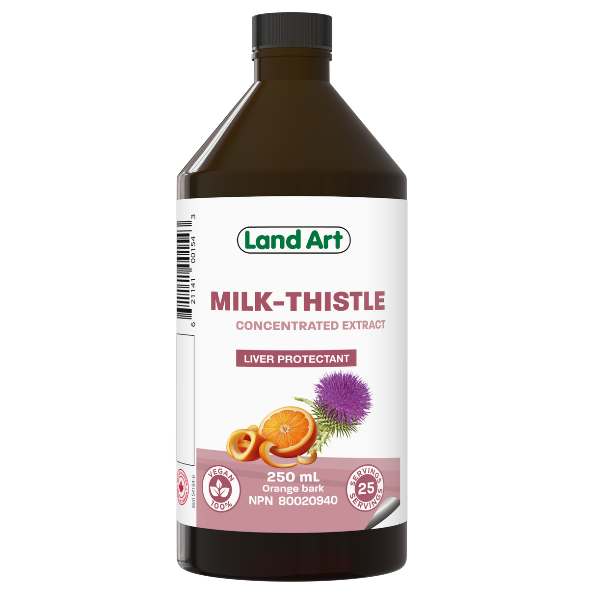 Land Art Milk Thistle Extract Liquid, 250ml - 250ml