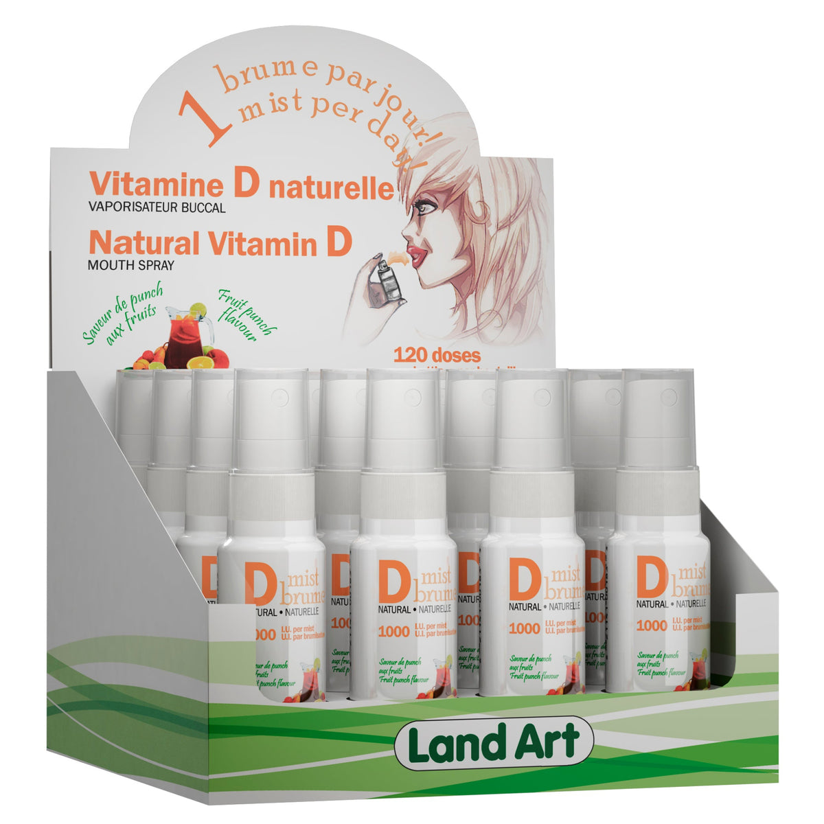 Land Art Vitamin D Mist, 20ml, Case of 16 - Case of 16
