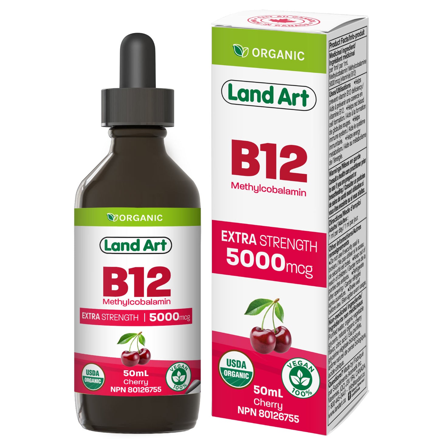 Land Art B12 Drops Extra Strength, 50ml - 50ml