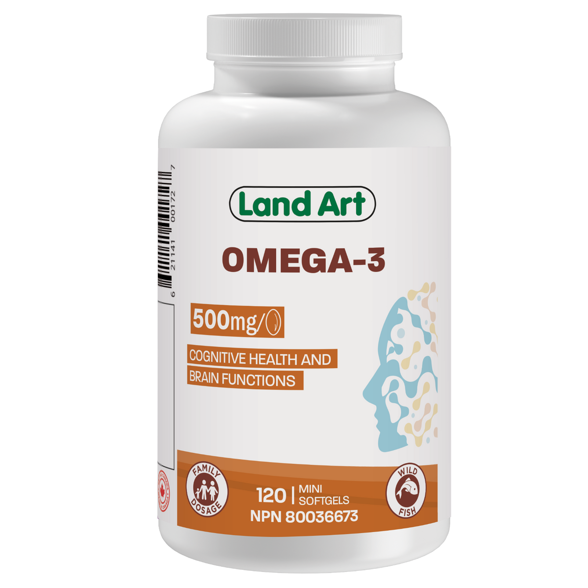 Land Art Omega-3 500mg, 120 Softgels - 120 Softgels