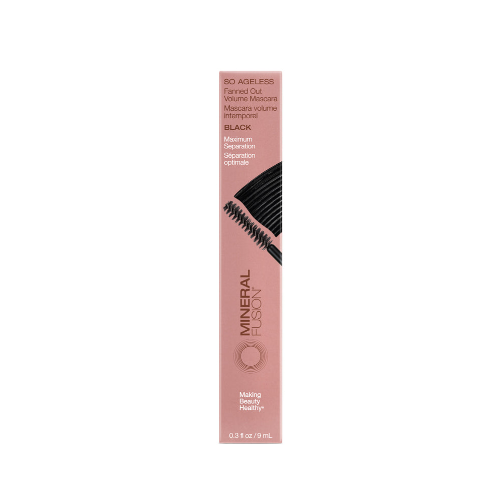 Mineral Fusion So Ageless Volume Mascara, Black, with Argan Oil, Niacinamide and Peptide, 9ml