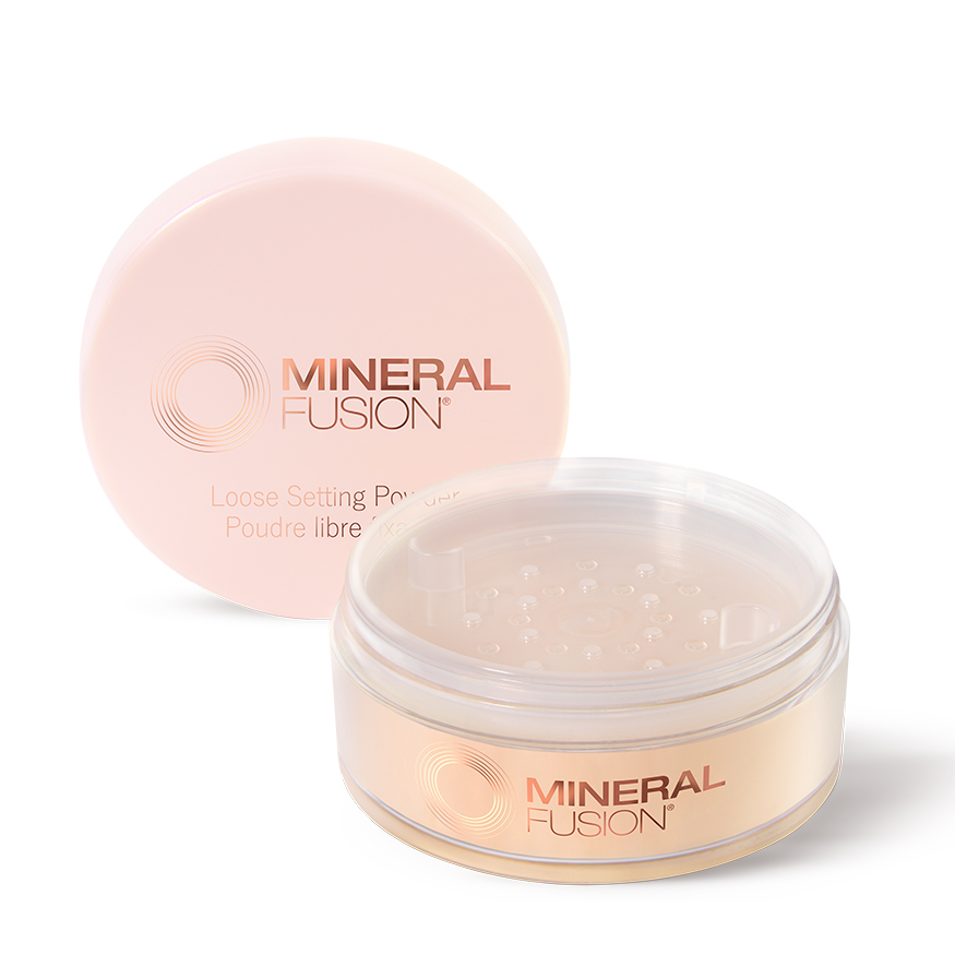 Mineral Fusion Loose Setting Powder with Argan Oil and Hyaluronic Acid, Beige or Banana, 13.5g - Beige