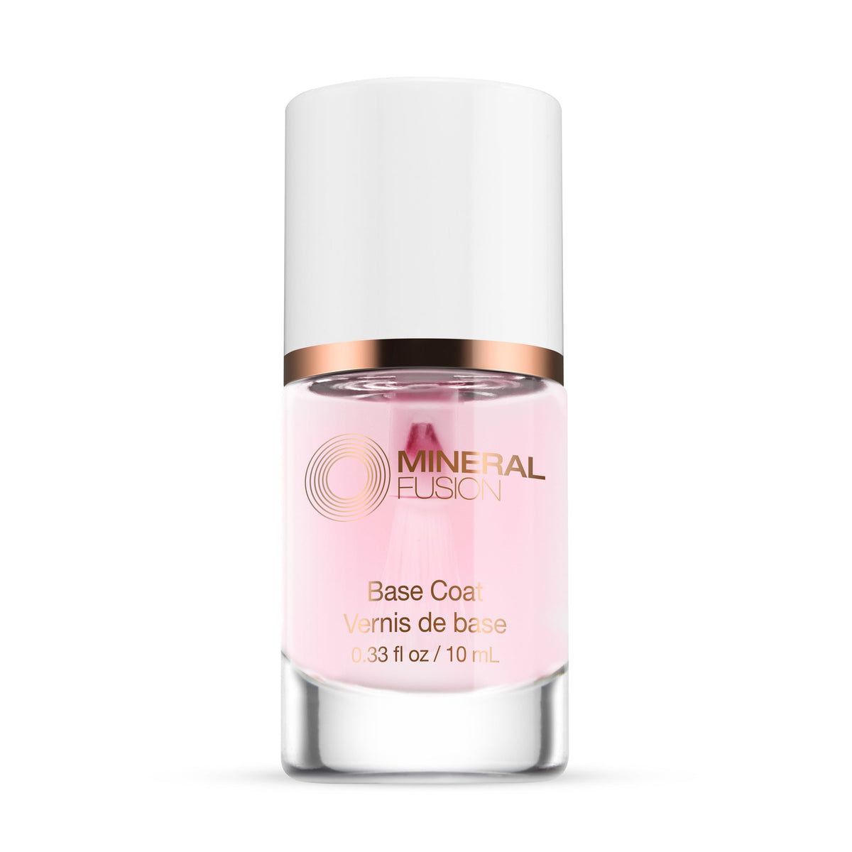 Mineral Fusion Base Coat, Pink-Tinted Nail Prep with Horsetail Extract, 10ml
