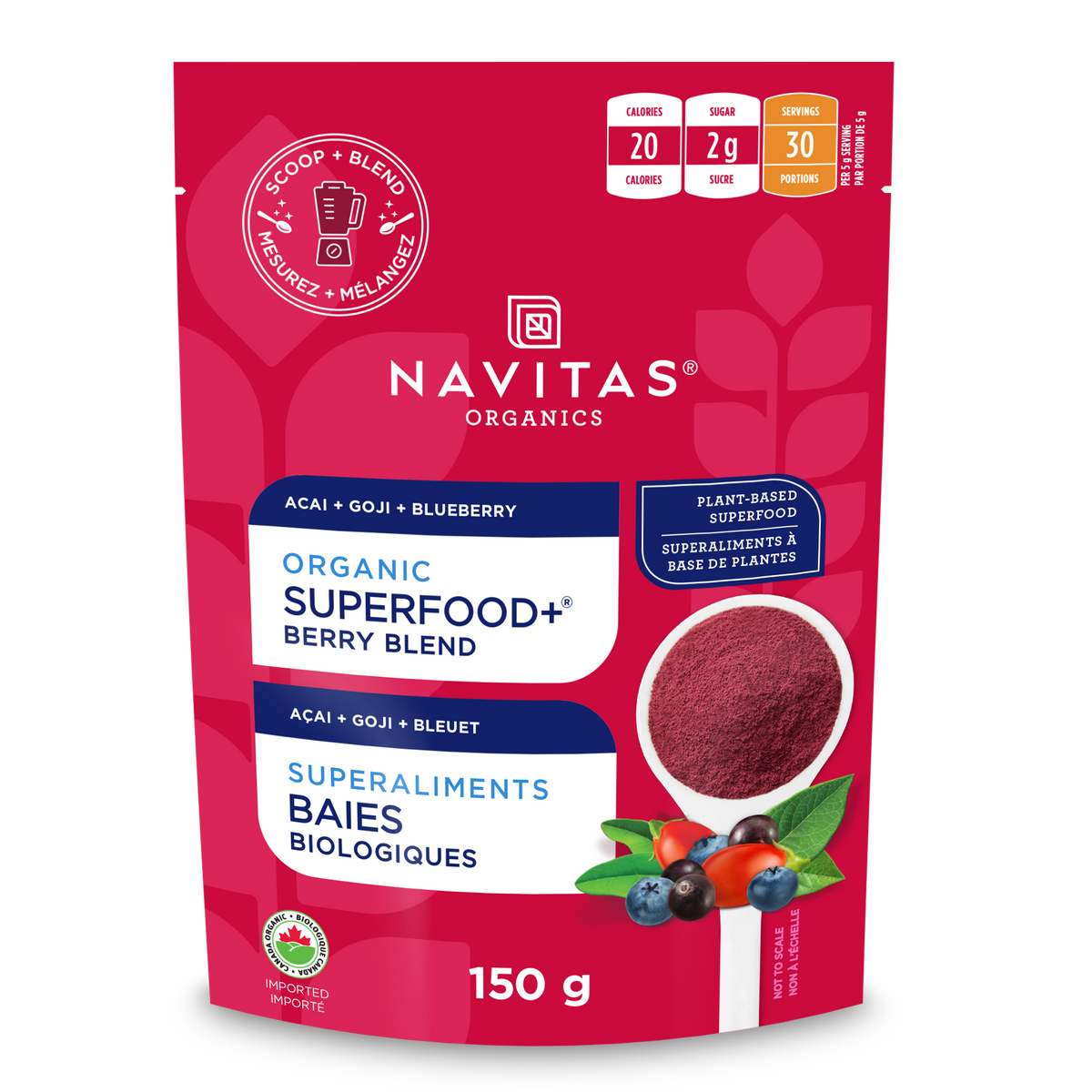 150g | Navitas Organics Superfood+ Berry Blend 150g