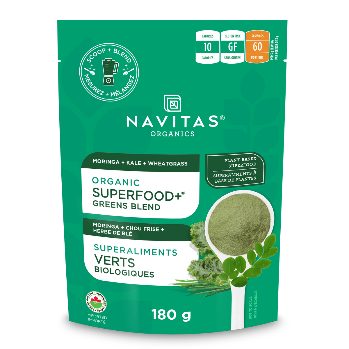 179g | Navitas Organics Superfood+ Greens Blend 179g