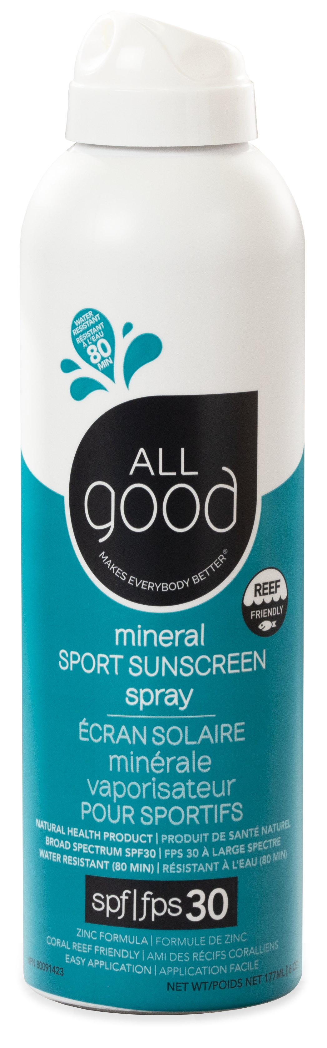 All Good SPF 30 Sport Mineral Sunscreen Spray - 177ml
