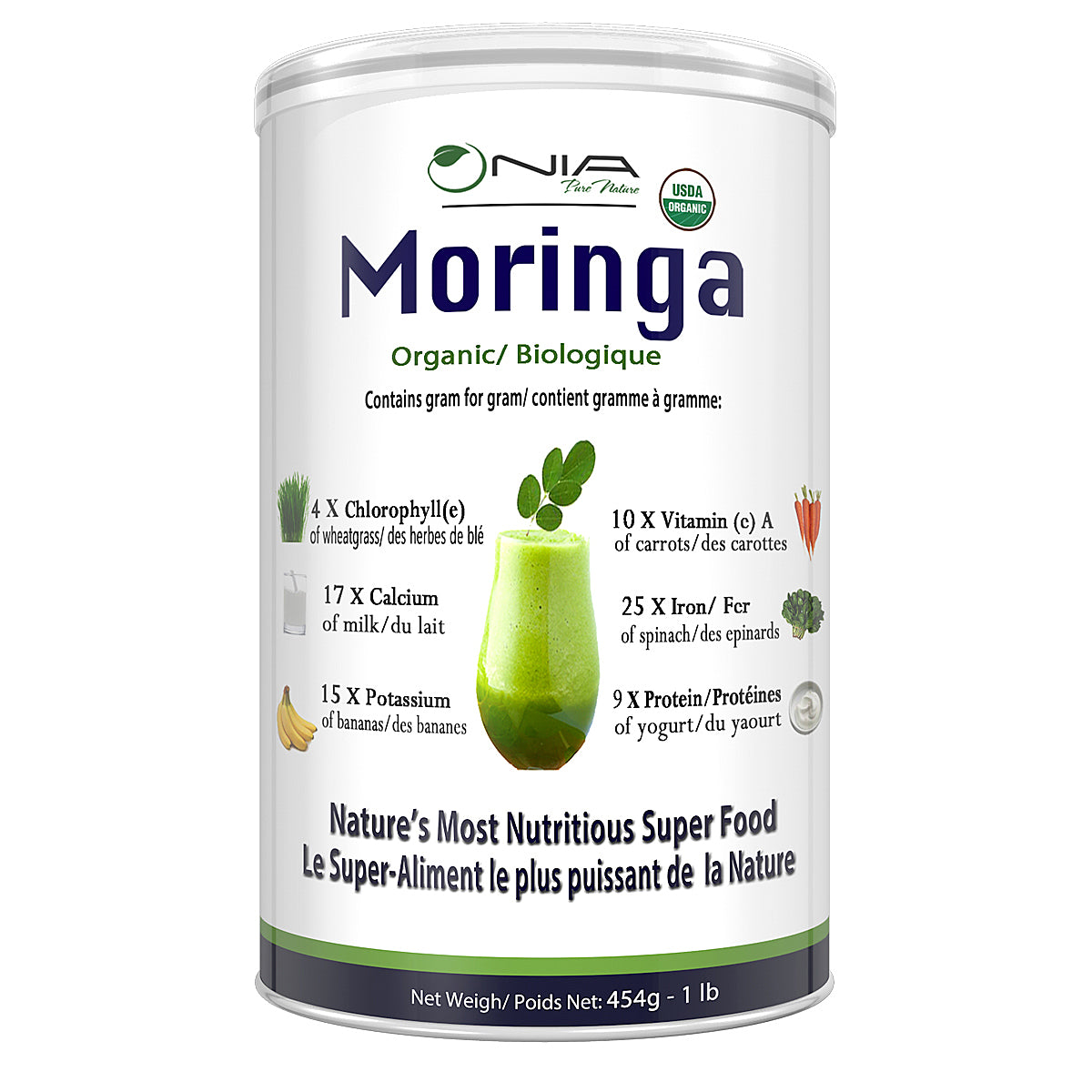 454g | Nia Pure Nature Organic Moringa Powder 454g