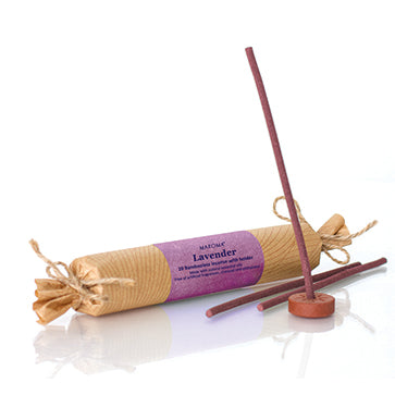 Maroma Bambooless Incense with Holder, 5 Scents, 20 Sticks - Lavender