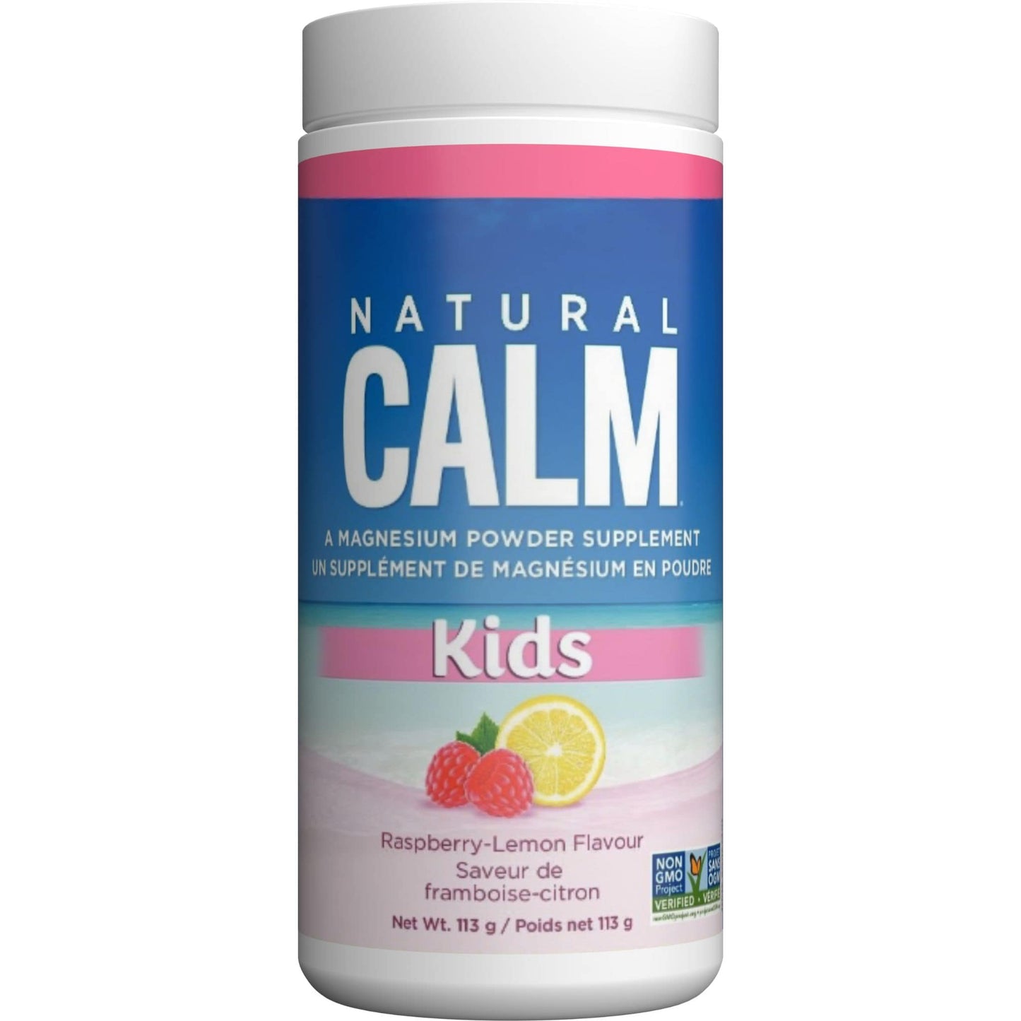 Raspberry-Lemon Flavour, 113g | Natural Calm Magnesium Powder for Kids // raspberry-lemon flavour