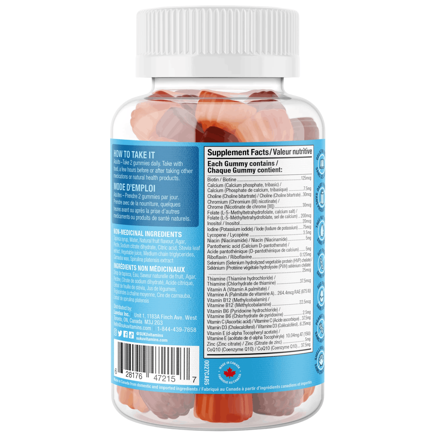 60 Gummies Blue Watermelon | SUKU Viatmins Men's Multi