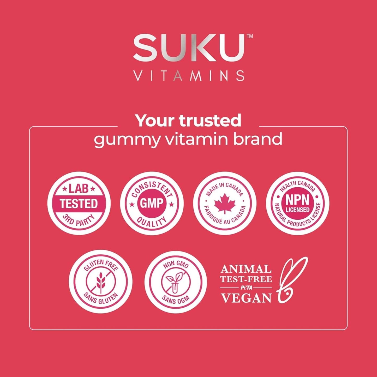 Peach Mango Flavour, 60 Gummies | SUKU Vitamins Hormone Hero Gummies