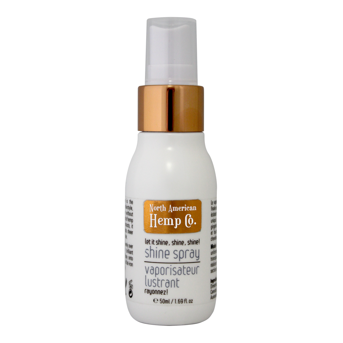North American Hemp Co. Let It Shine Shine Spray with Hemp Seed Oil, Non-Sticky Finishing Spray, 50ml