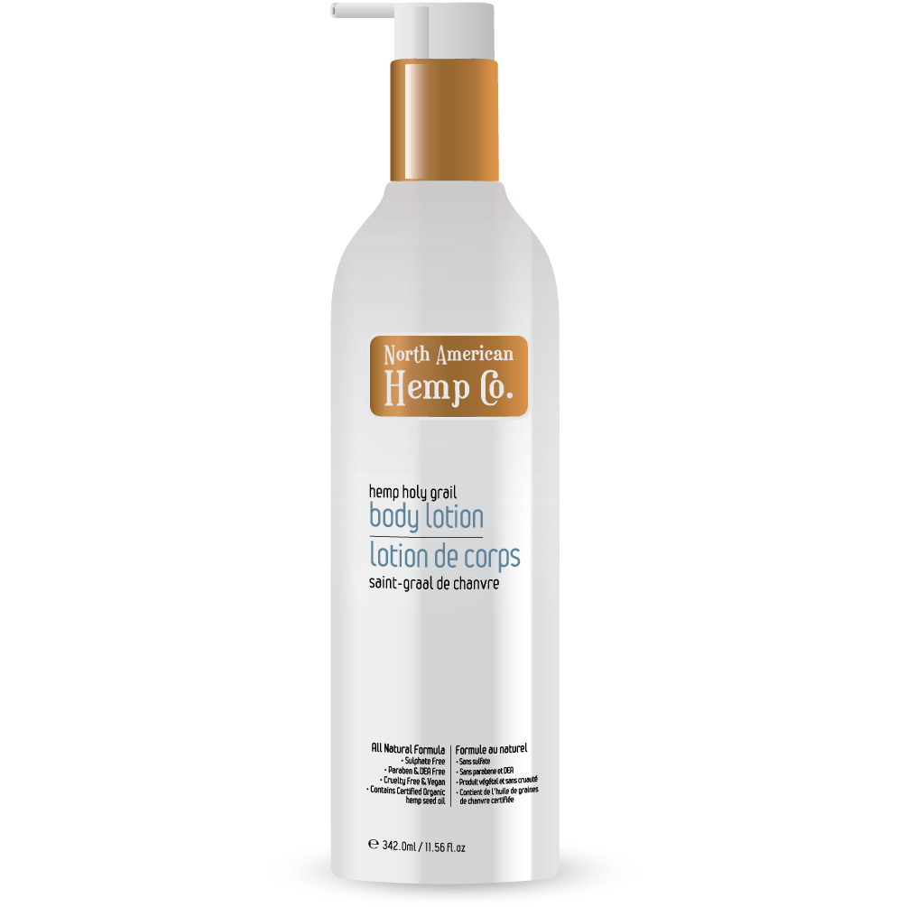 North American Hemp Co. Holy Grail Body Lotion with Hemp Seed Oil, Shea and Cocoa Butter, 342ml