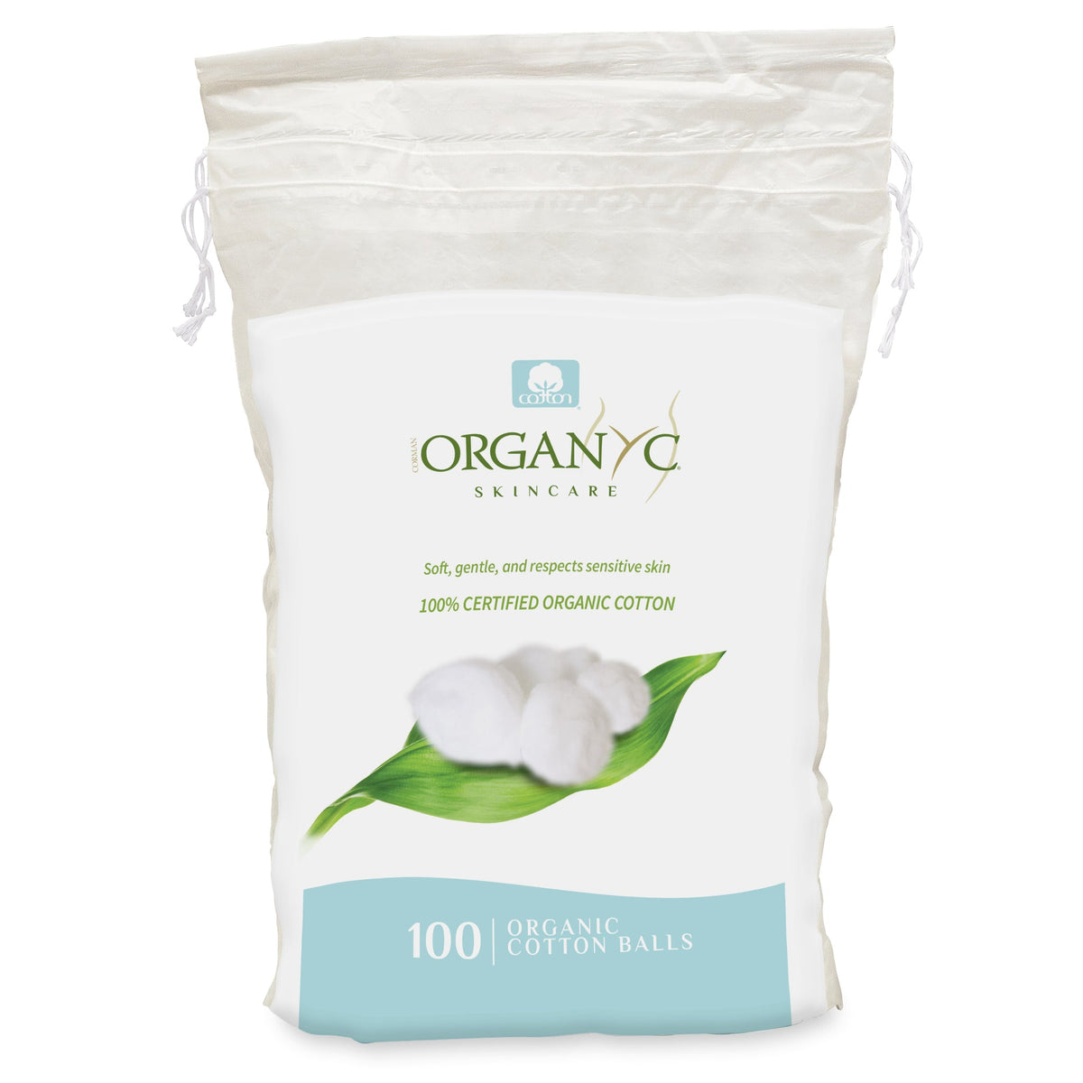 Organyc Organic Cotton Swabs, Rounds or Balls, Paper-Stem Swabs and Embossed Rounds - Cotton Balls, 100