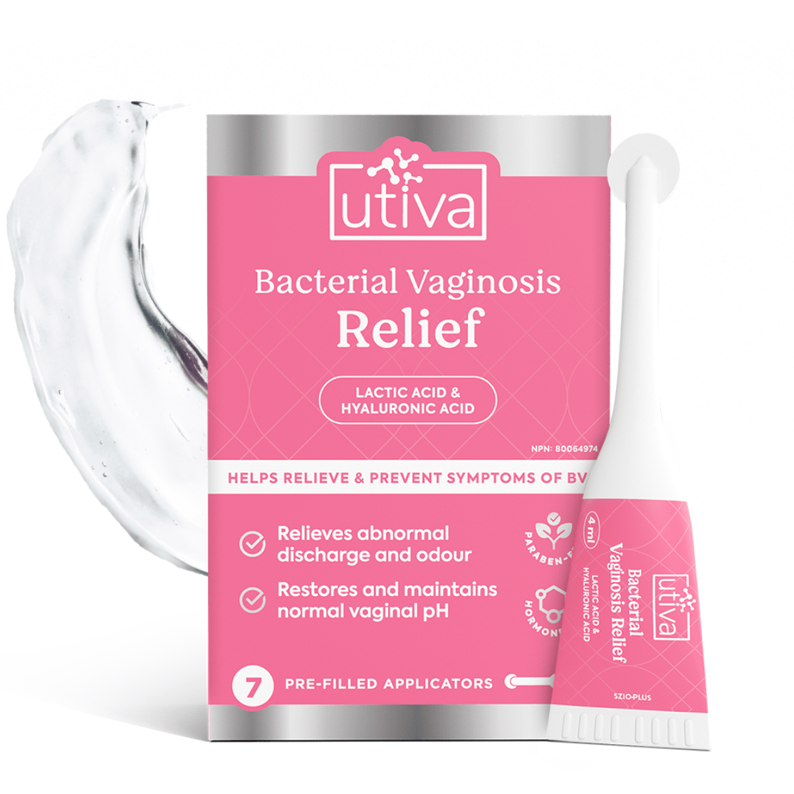 Utiva Bacterial Vaginosis Relief 7 Applicators