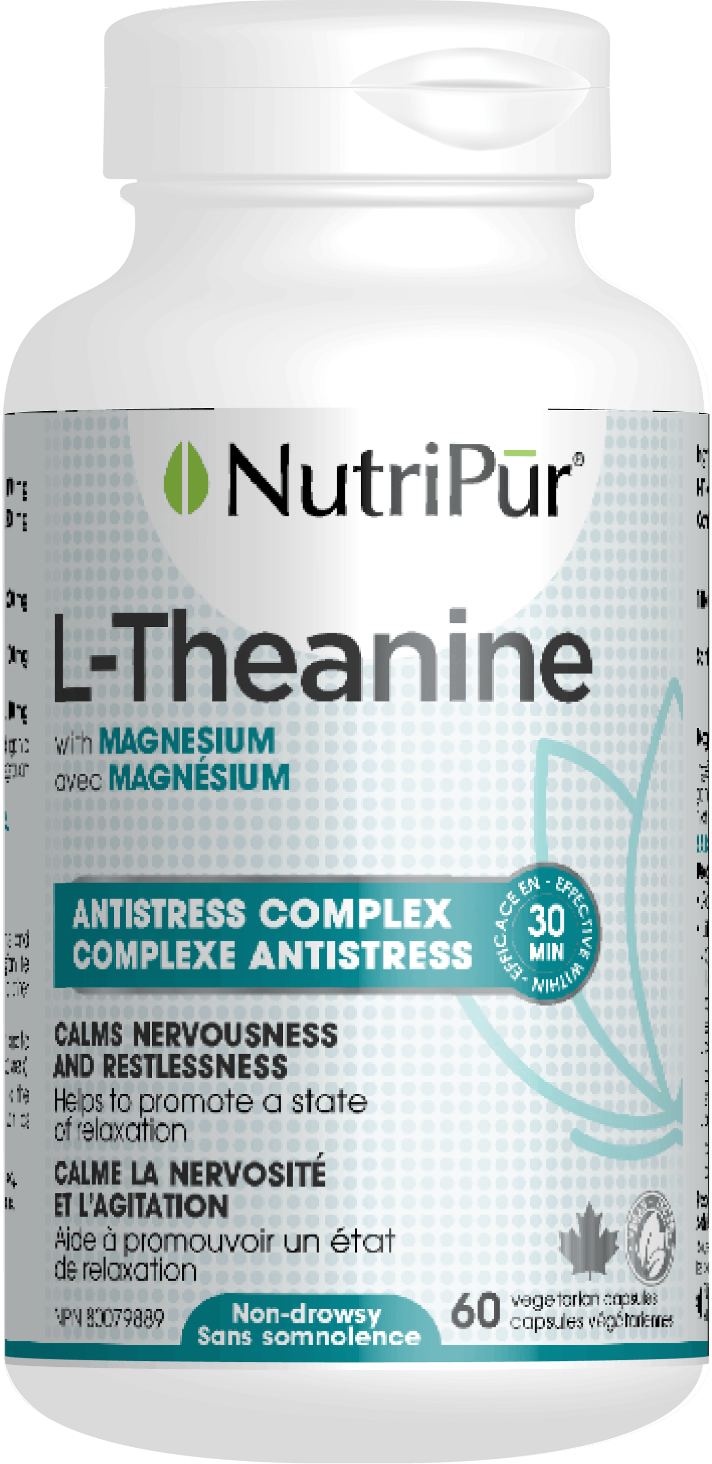 60 Vegetable Capsules | Nutripur L-Theanine with Magnesium 60 Vegetable Capsules