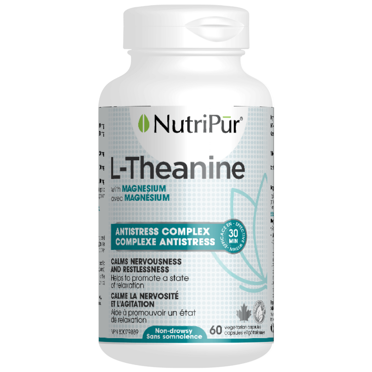 60 Vegetable Capsules | Nutripur L-Theanine with Magnesium 60 Vegetable Capsules